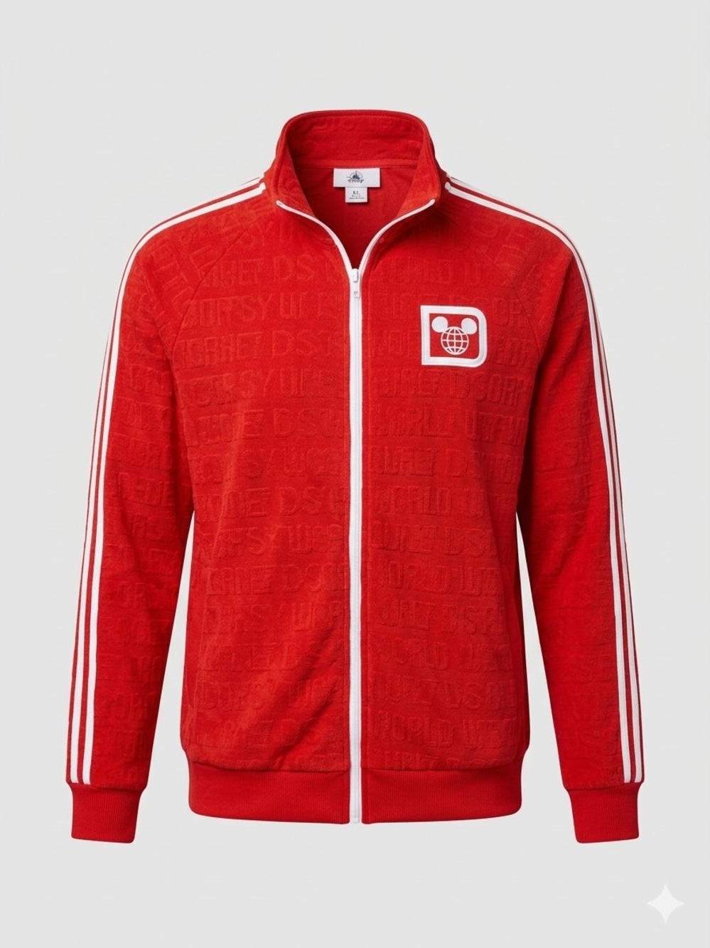 Official Disney Parks Adult Red Mickey Mouse Retro Logo Track Jacket Size XL